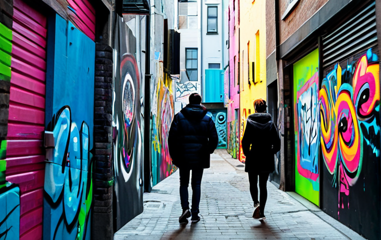 미술문화기획사의 주요 연간 행사 일정 - Urban Art Transformation**

"A vibrant pop-up art installation in a revitalized urban alleyway. Graf...