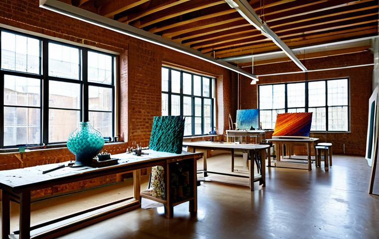 미술문화기획사의 실기 대비 워크샵 참석 후기 - Eco-Conscious Material Innovation in a Modern Studio**

A diverse group of contemporary artists, age...