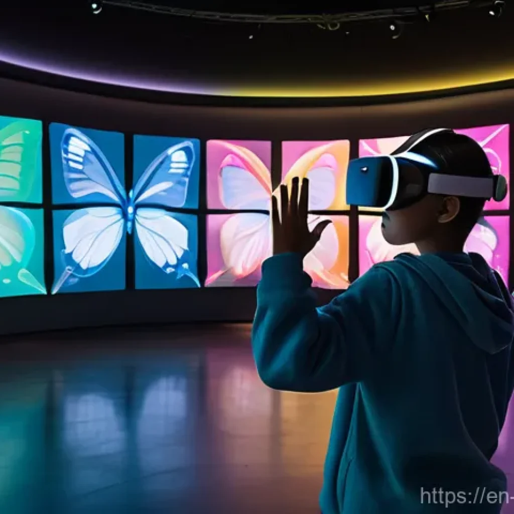 미술문화기획사의 직업 전망과 미래 - **Prompt 1: Immersive Digital Art Gallery Experience**
    A diverse group of people, spanning vario...