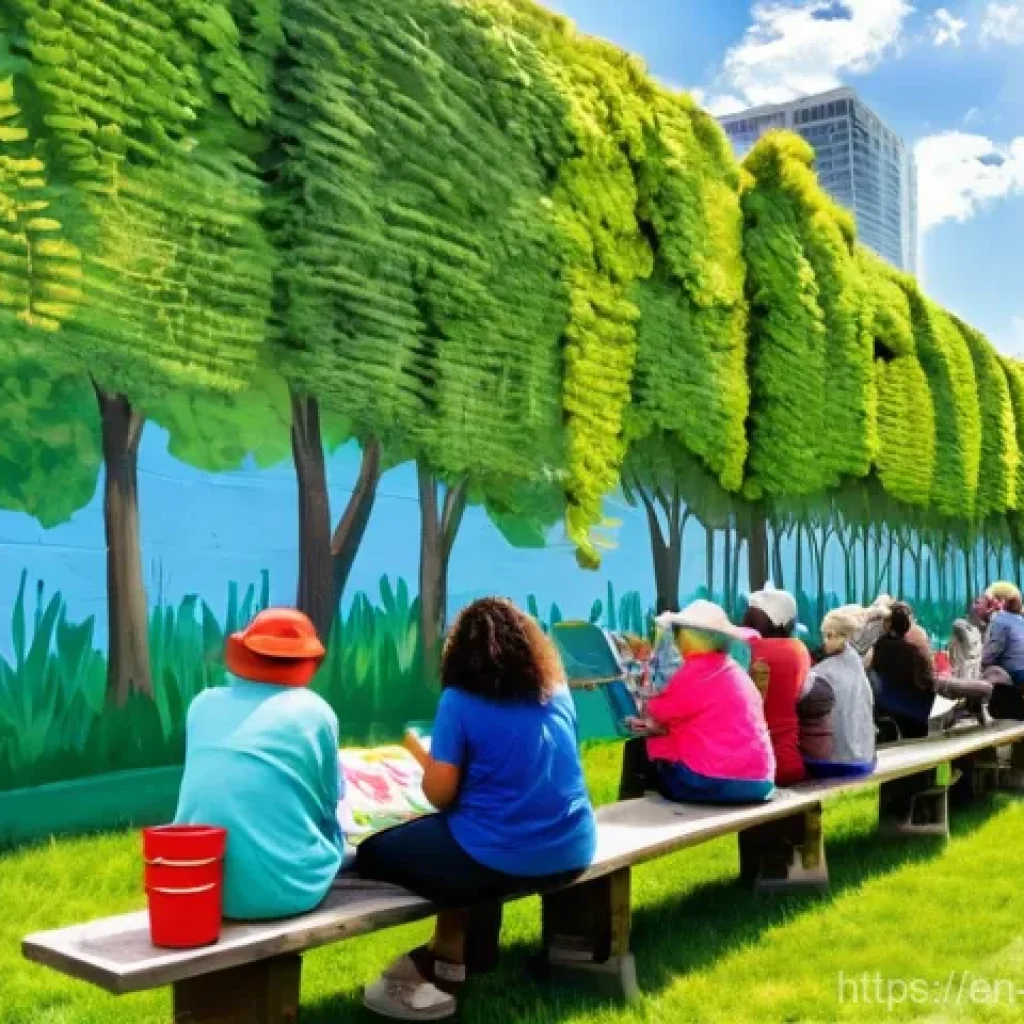 미술문화기획사의 전시회 사례 연구 - **Immersive VR/AR Art Experience:** A diverse group of people, including teenagers and adults, weari...