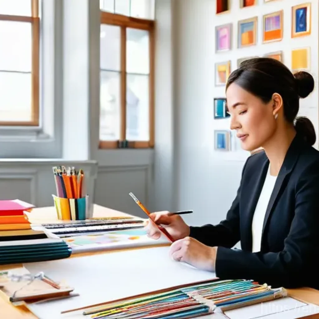 미술문화기획사의 직업적 성격 유형 분석 - **Prompt 1: The Visionary Architect**
"A talented event planner, a woman in her late 30s with an...