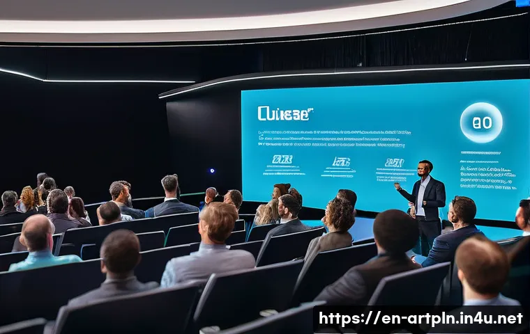 미술문화기획사의 자격 시험 주제 예측 - **Title: The Seamless Hybrid Conference Experience**
A wide-angle, vibrant photograph capturing ...