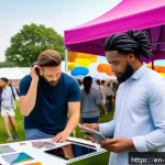 Home 22 미술문화기획사 채용 인터뷰의 FAQ - A dynamic art culture planner coordinating a multicultural outdoor art festival, featuring diverse a...