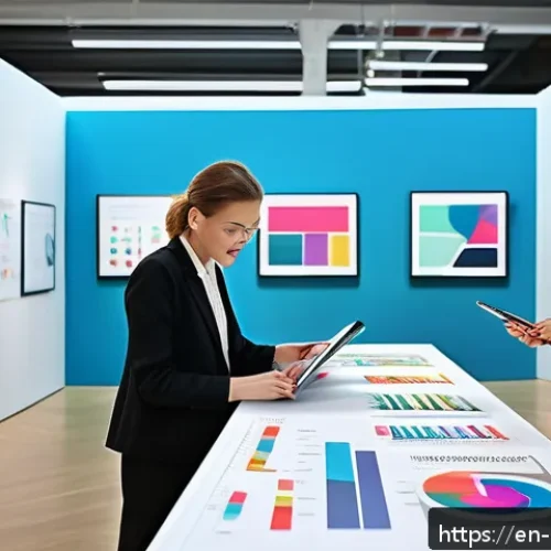 Home 17 미술문화기획사로 이직하기 위한 준비 방법 - A dynamic scene inside a contemporary art gallery during a cultural festival, showing a diverse proj...